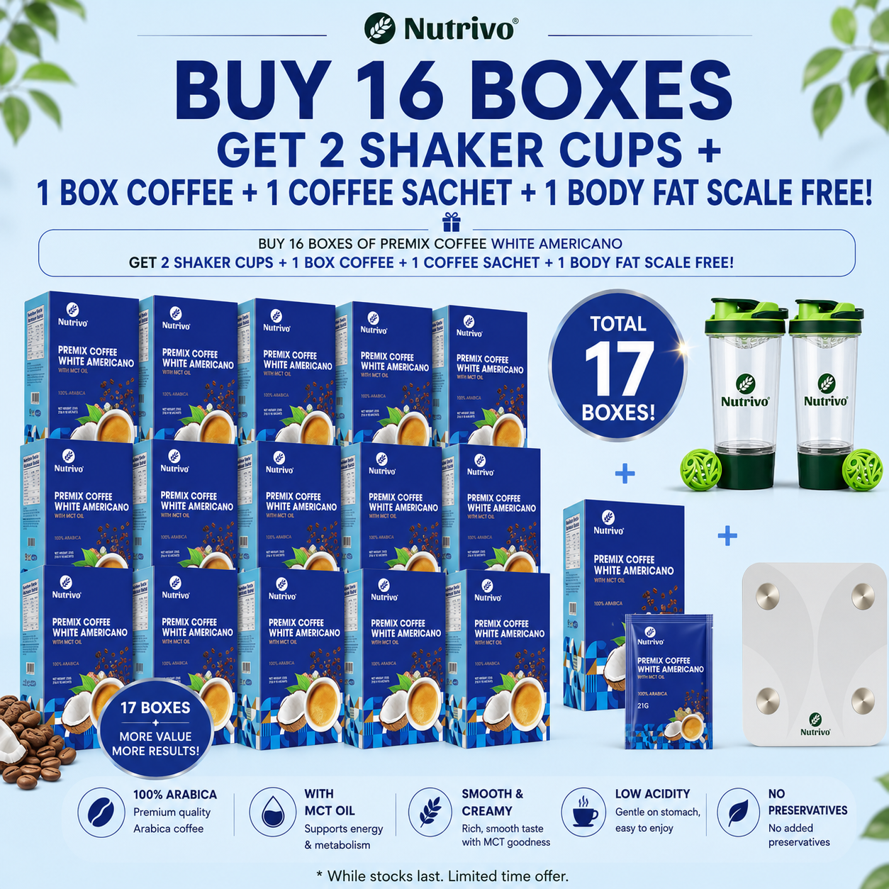 Keto Premix Coffee White Americano with MCT Oil 21g x 12s