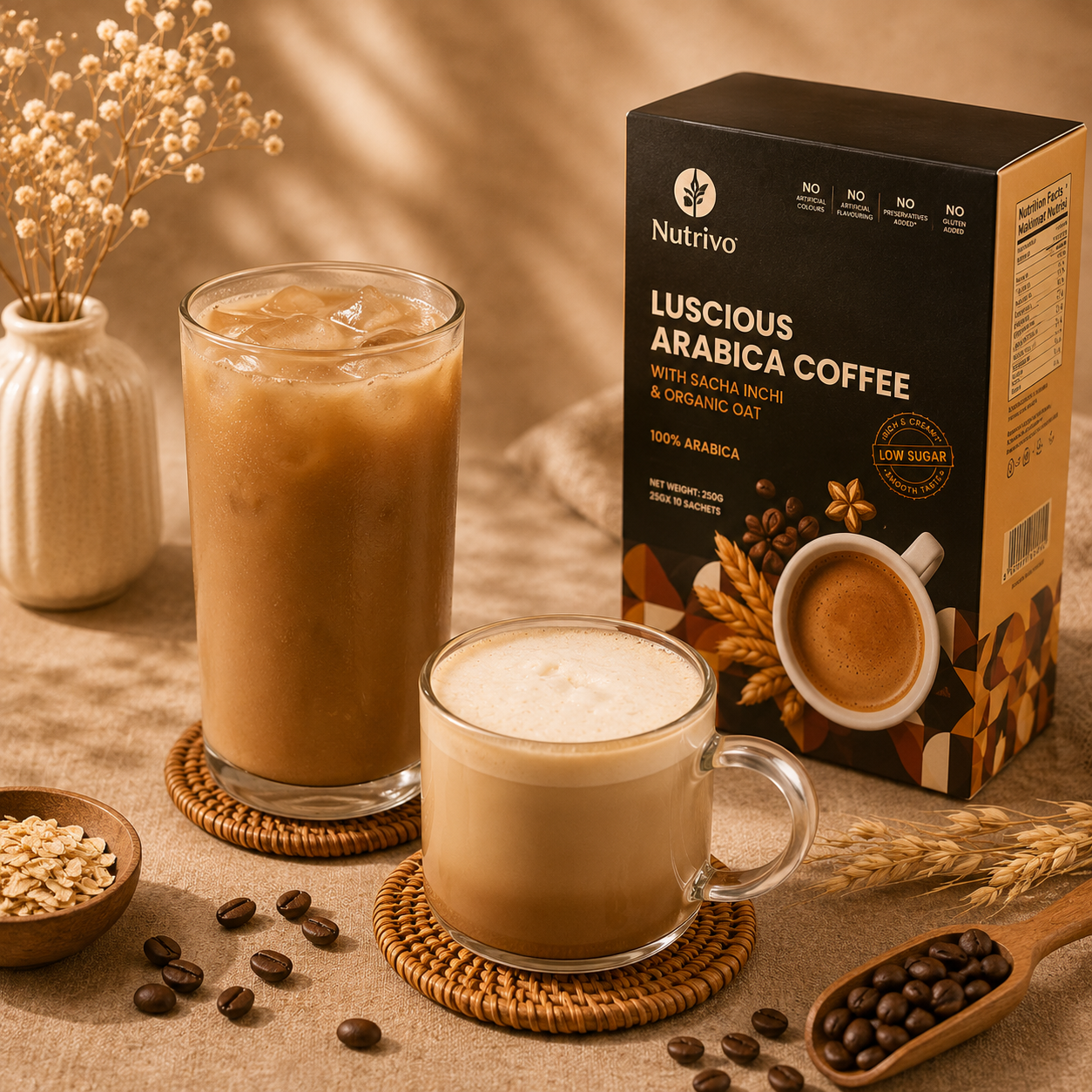 Luscious Premix Coffee Arabica with Sacha Inchi & Organic Oat 25g x 15s