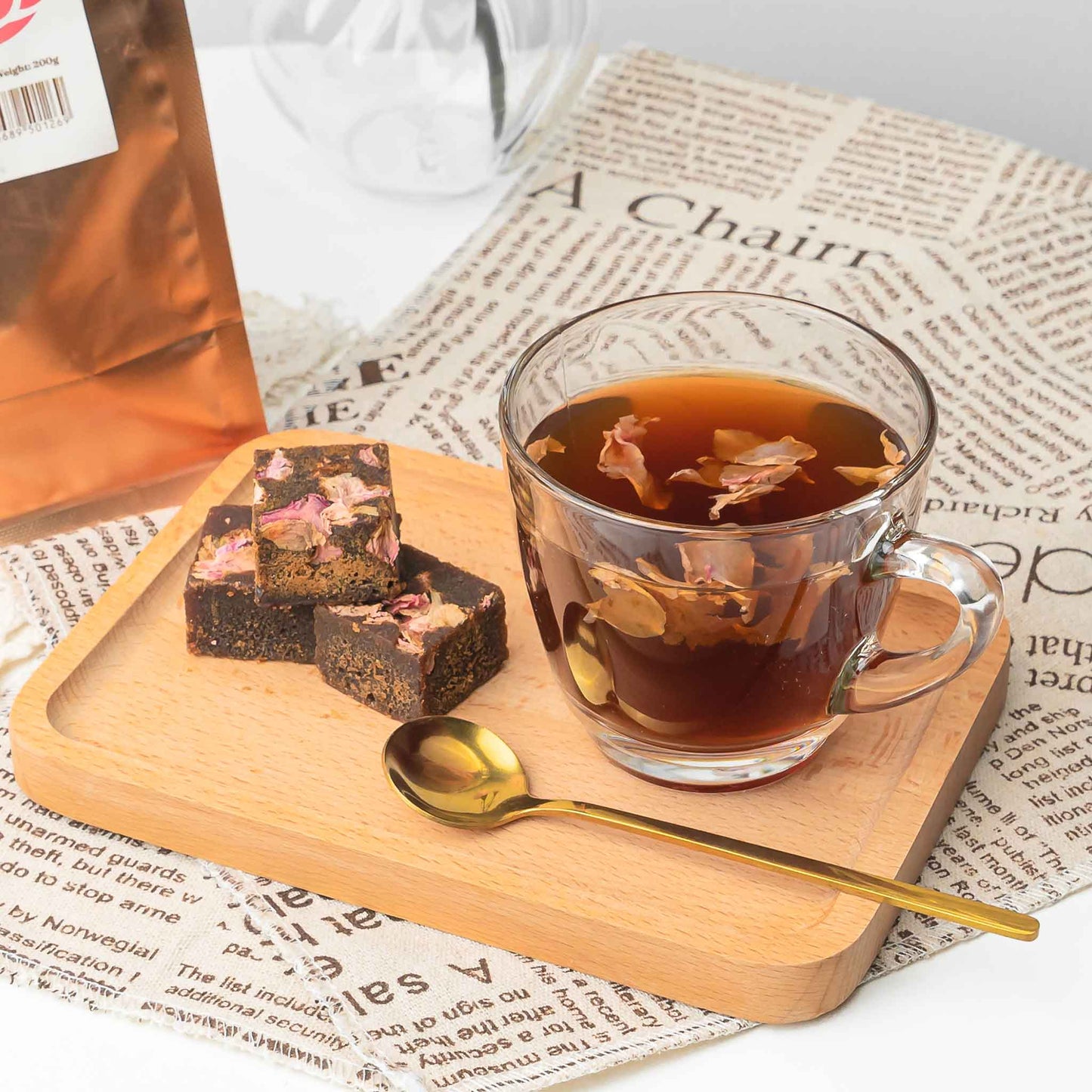 Rose Brown Sugar Cube 200g