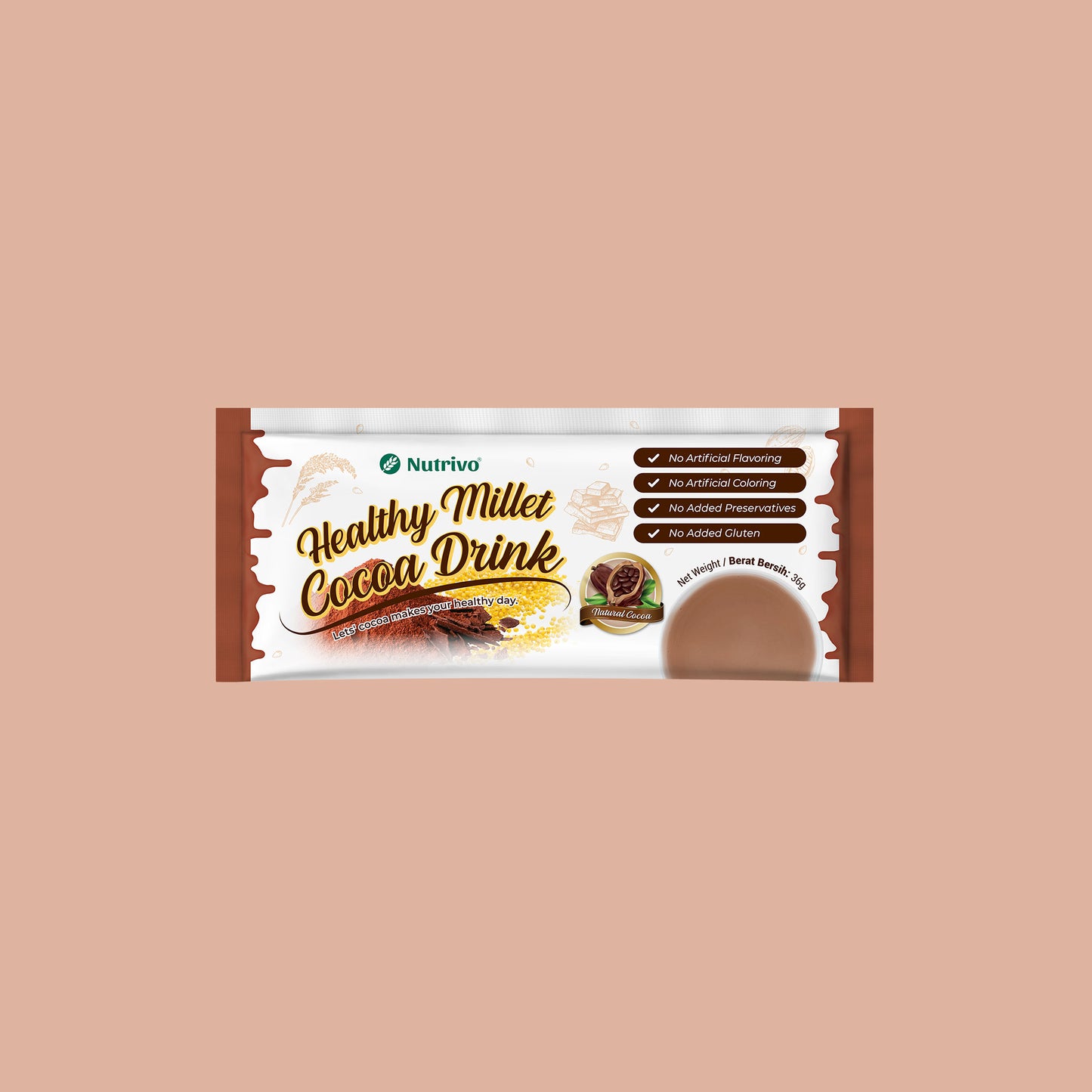 Healthy Millet Cocoa Drink 36g x 1 Sachet