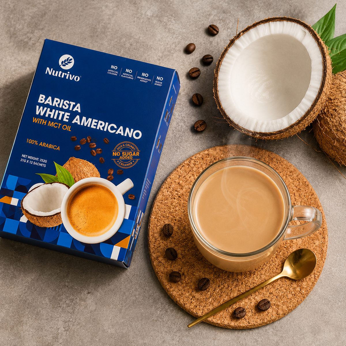 Keto Premix Coffee White Americano with MCT Oil 21g x 12s