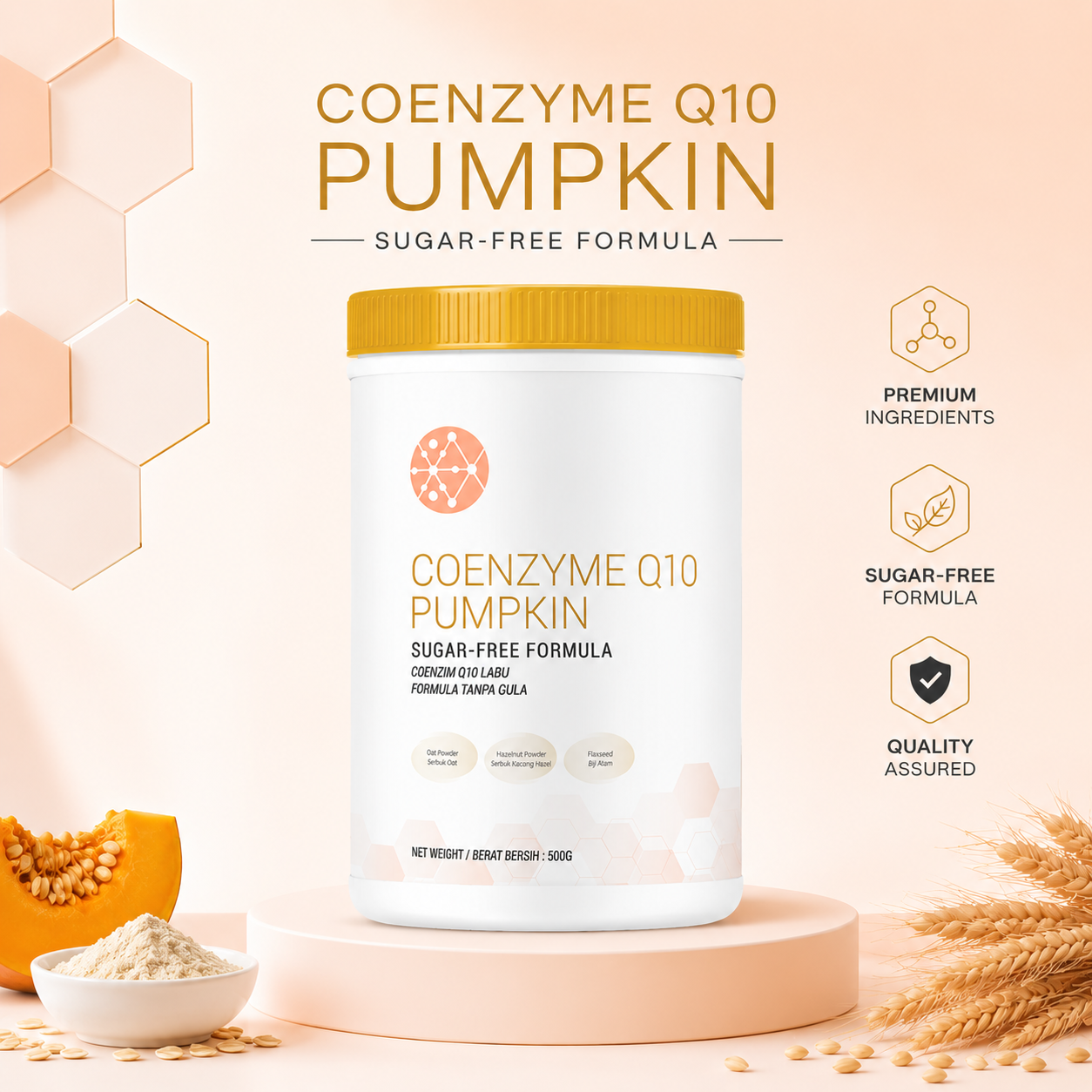 Coenzyme Q10 Pumpkin Sugar Free Formula 500g