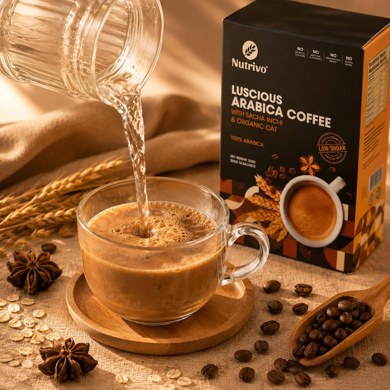 Luscious Premix Coffee Arabica with Sacha Inchi & Organic Oat 25g x 15s