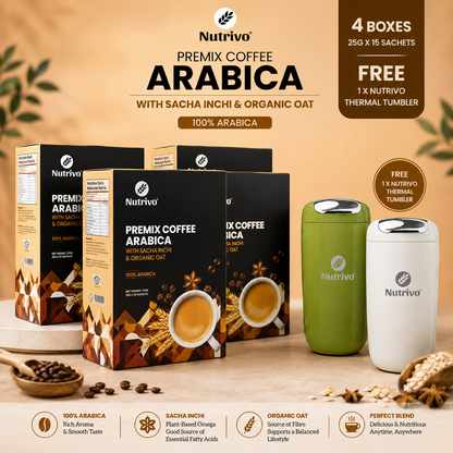 Luscious Premix Coffee Arabica with Sacha Inchi & Organic Oat 25g x 15s