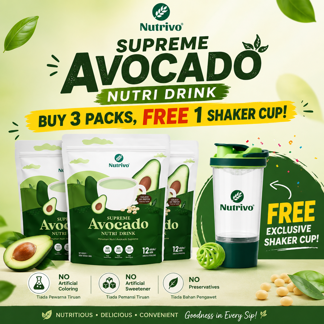 Supreme Avocado Nutri Drink 30g x 12 Sticks