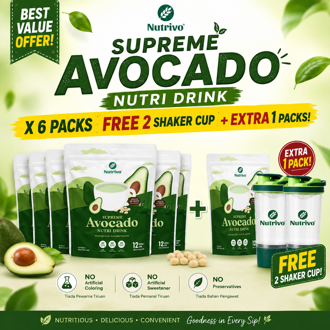 Supreme Avocado Nutri Drink 30g x 12 Sticks