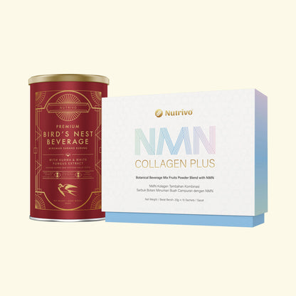 [Mother's day Bundle] Nutrivo Premium Bird's Nest Beauty Beverage 500g + NMN 500mg Collagen Plus 20g x 15s + Nutrivo Eco Friendly Bag