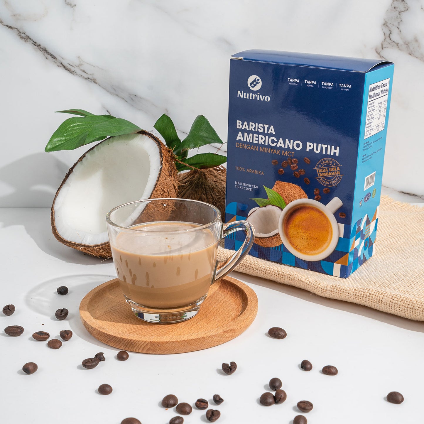 Keto Premix Coffee White Americano with MCT Oil [Buy 3 Free 1 Set]