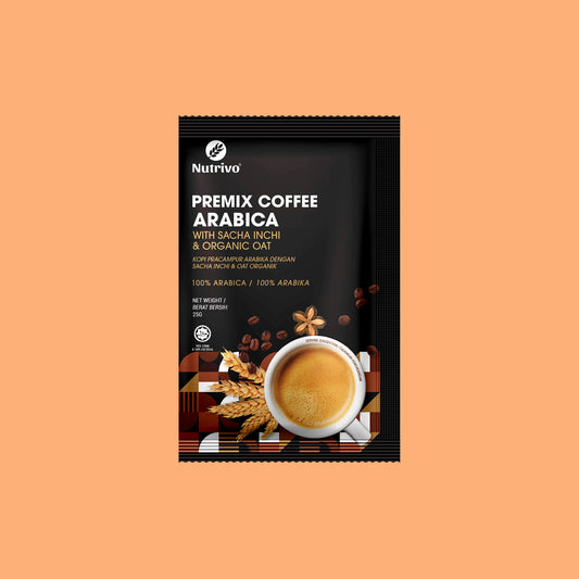 Luscious Premix Coffee Arabica with Sacha Inchi & Organic Oat 25g