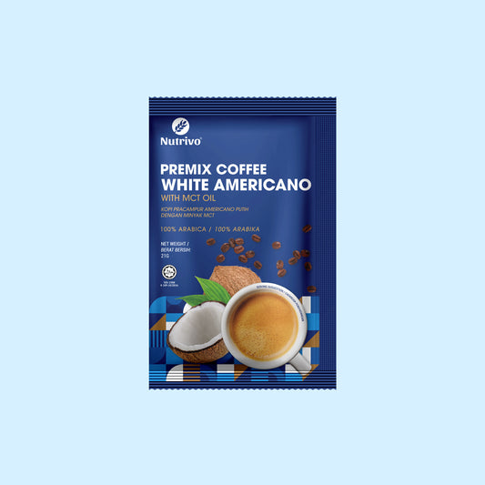 Nutrivo Keto Premix Coffee White Americano with MCT Oil 21g
