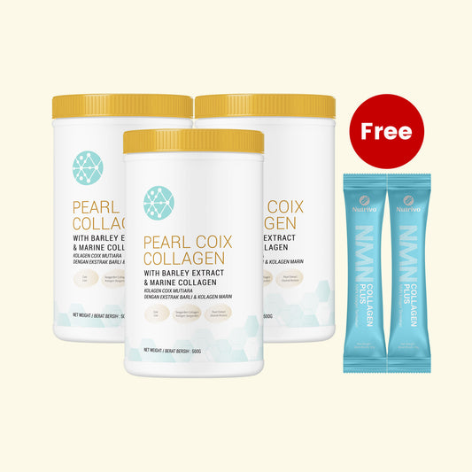 Pearl Coix Collagen 500g x 3 Blt - Free NMN Collagen Plus 20g x 2s