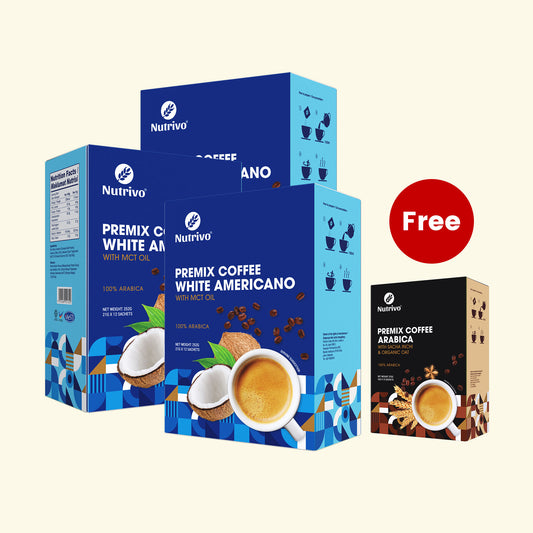 Keto Premix Coffee with MCT Oil x 3Box + Free - Luscious Premix Coffee Arabica with Sacha Inchi x 1 Box [Buy 3 Free 1 Set]
