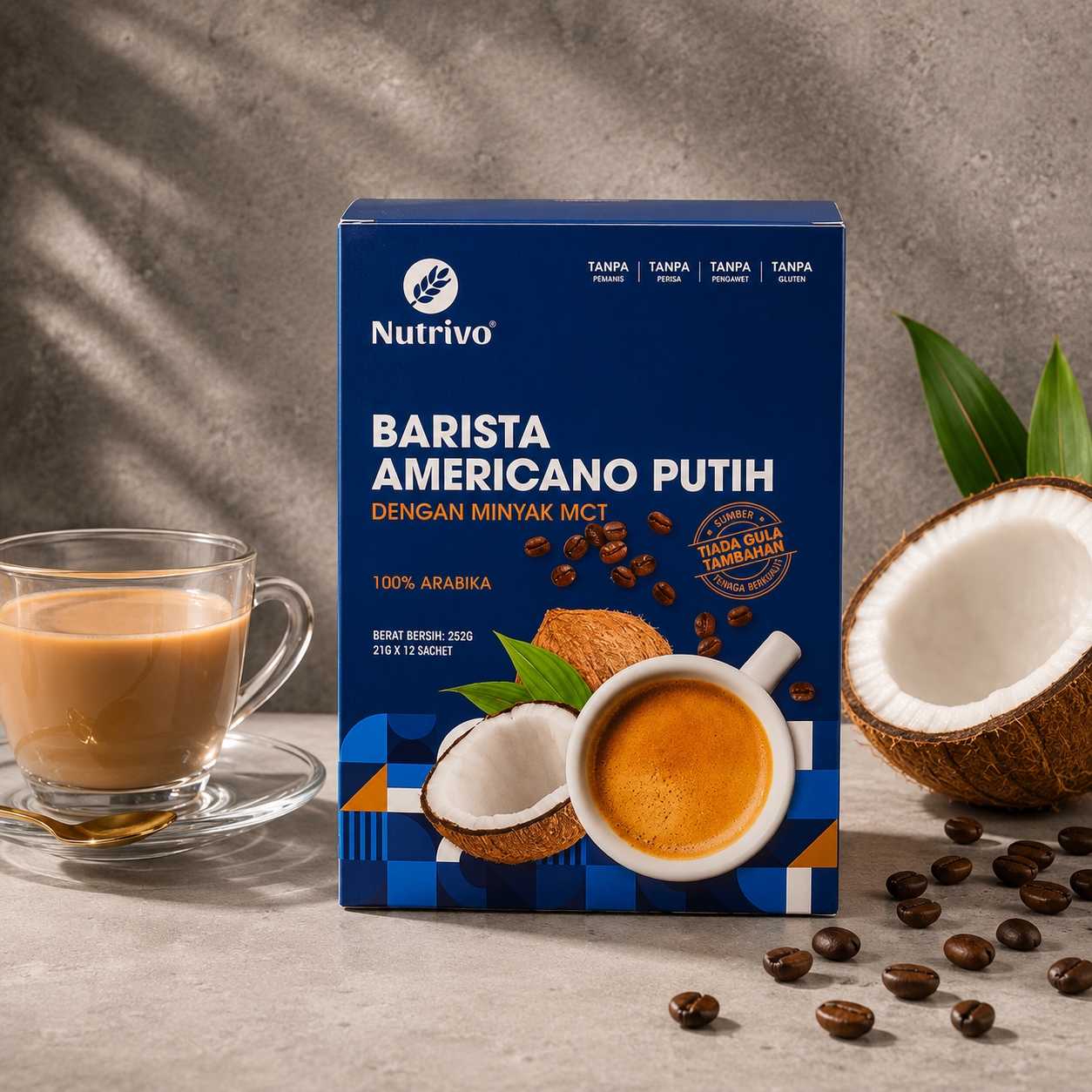 Keto Premix Coffee White Americano with MCT Oil 21g x 12s